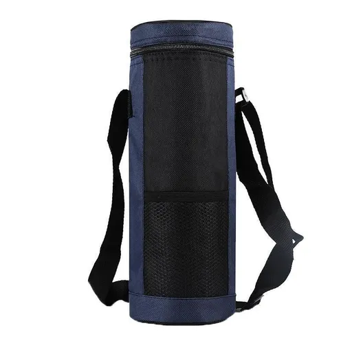 New Wine Portable Travel Cooler Bag Insulated Wine Bottle Tote Carrier - Navy Blue