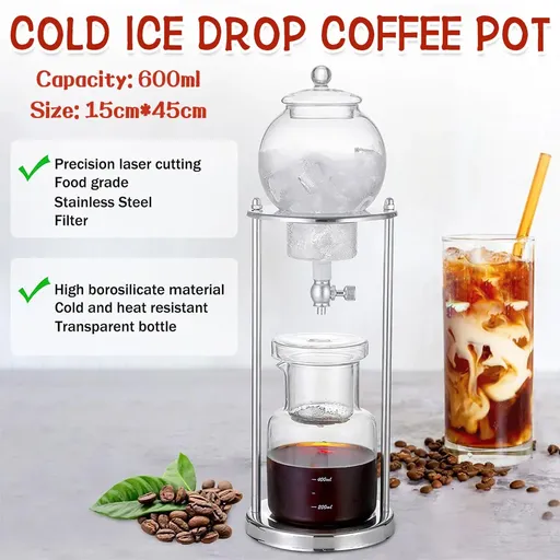 Cold Brew Coffee Maker Glass Ice Drip Pot Cold Brewer Manual Brewing Equipment