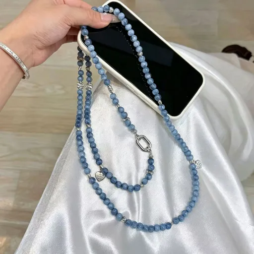 Handmade 3D Flower Phone Lanyard Unique Hand-Woven Design Wooden Material Minimalist Style