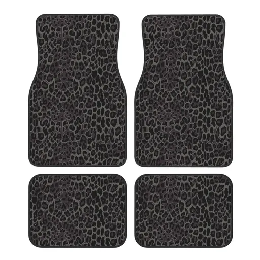 4 Piece, Car Floor Mats Set Carpet Protection, Universal Fit for Car SUV Truck, Vehicle Front and Rear, Leopard Print