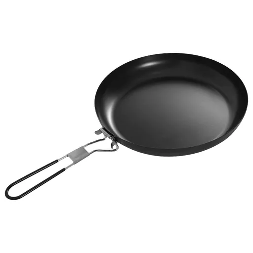 Cast Iron Flat Cooking Pan for Outdoor Camping, Black, 1-Piece Skillet