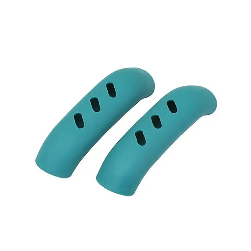 2pcs Silicone Pan Handle Covers Heat Resistant Anti-Ironing Wok Ear Insulated - Green