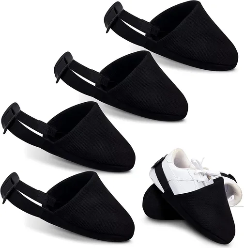 Bowling Shoe Covers 2 Pairs Black Bowling Shoes Slider Bowling Accessories for Women and Men (black)