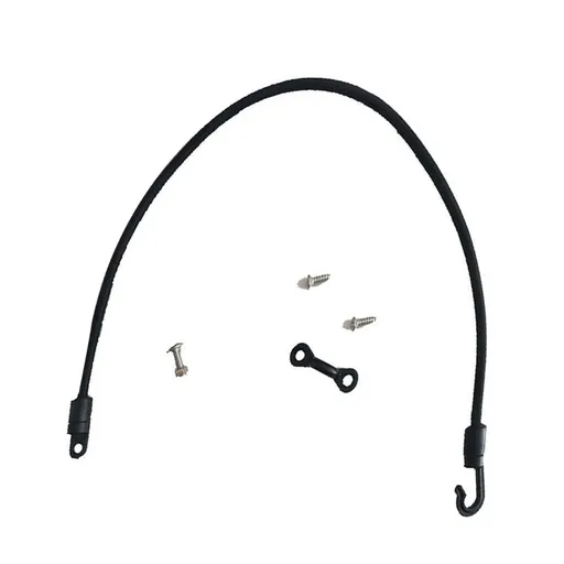 4Sets Nylon Bungee Cord Strap Holder with Deck Mount Connector for Boat Black