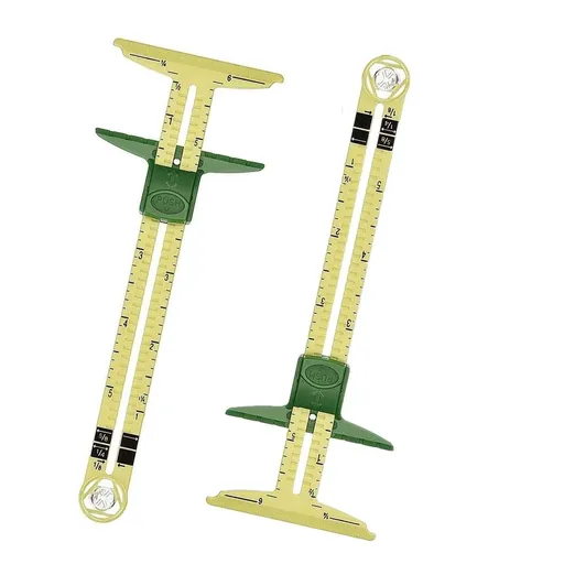 2Pc Sewing Ruler Gauge Measuring Tool Plastic, for Knitting Quilting Crafting Sewing Hemming Measuring Beginner Supplies