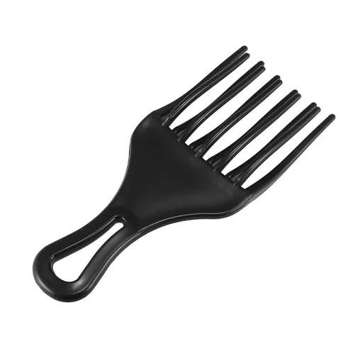 Afro Hair Pick Comb Small Hair Fork Comb for Men Women Plastic Black