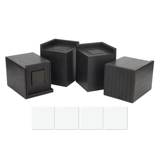 4PCS Sofa Risers Square 4in Porose Bed Lifts Furniture Risers for Fixing Small Pointy Feet Black