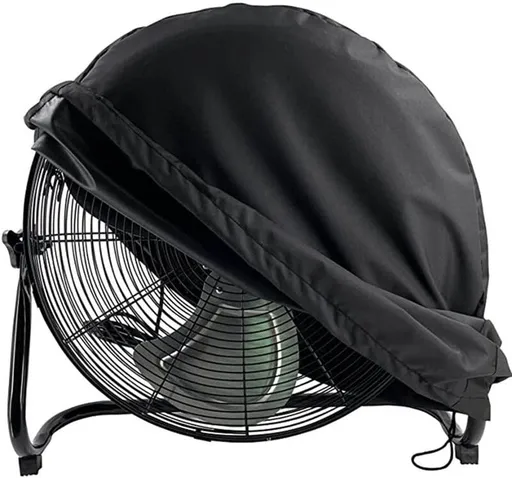 Industrial Fan Cover Waterproof Dustproof Outdoor Fan Cover for 18"&20" Industrial Floor Fan Heavy Duty High Velocity Floor Fan Covers(Black)