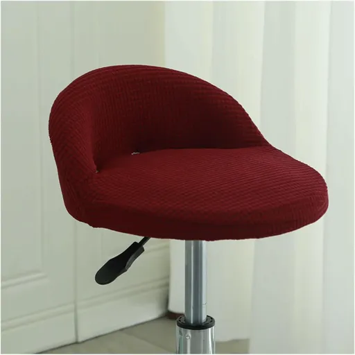 Round Bar Stool Covers Slipcovers Low Back Set of 2, Anti-Slip Counter Stool Chair Covers with Elastic Band, Curved Back Kitchen Chair Covers Slipcovers, Easy to Install