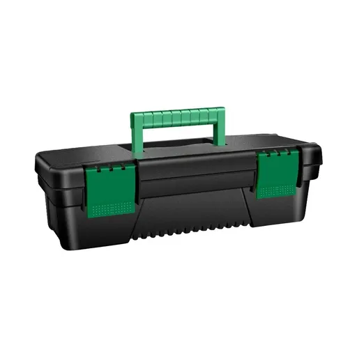 10-Inch Plastic Tool Box with Removable Tray and Secure Locking Mechanism for Home and Outdoor Storage Solutions