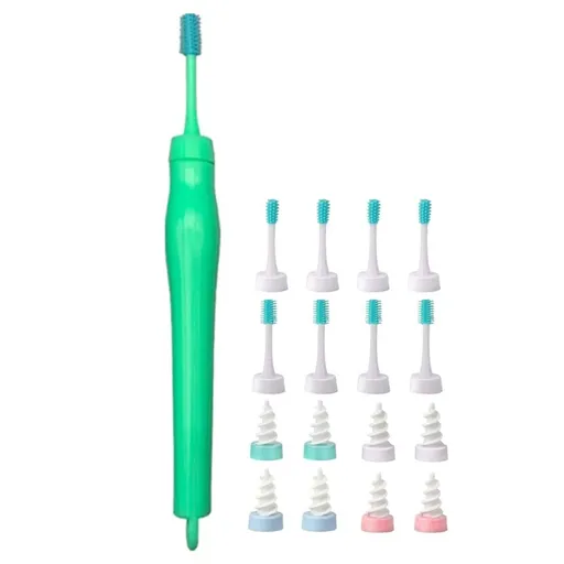 16pcs Ear Wax Remover Tool Reusable Spiral Ear Wax Remover Silicone Ear Cleaner for Adults Kids -Green