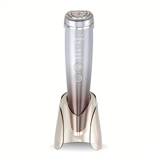 ✨ 6-in-1 Hot & Cold Facial Massager | Thermal/Cooling Therapy + Red & Blue Light + 3 Intensity Levels | Magnetic Charging, Full Face, Eye & Neck Care for Radiant V-Lift!/Gradient color