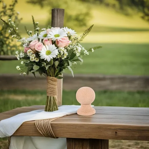 Round Hardwood Finial For DIY Homeowners In Vintage Style 1Set