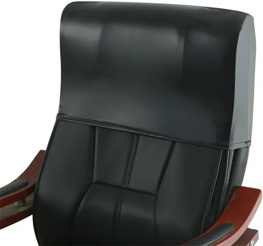 Office Chair Headrest Cover, Headrest Protector for Office Chairs, Head Rest Covers for High Back Computer Chairs, Furniture, Recliner Chair (Leather , Black, 1 Pack)