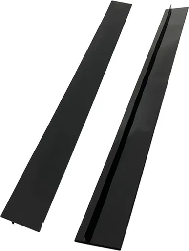 Stove Sealing Strip - 2 Pieces - 63cm - Black - Kitchen Sealing Strip - Gap Fillers in Stoves and Countertops - Sanitary Tape - For Gas Stoves, Hobs and Countertops - Easy to Clean - Heat Resistant - Silicone