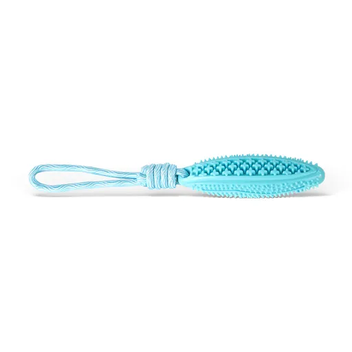 Blue Star Long Olive Durable Cotton Rope Dog Toy Set (2-Pack) - Chew, Tug & Treat Dispensing Ball for Dental Health