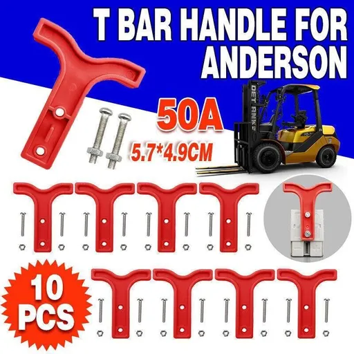 10X Red T Bar Handle For Anderson Style Plug Connectors Tool 50Amp 12-24V 6Awg