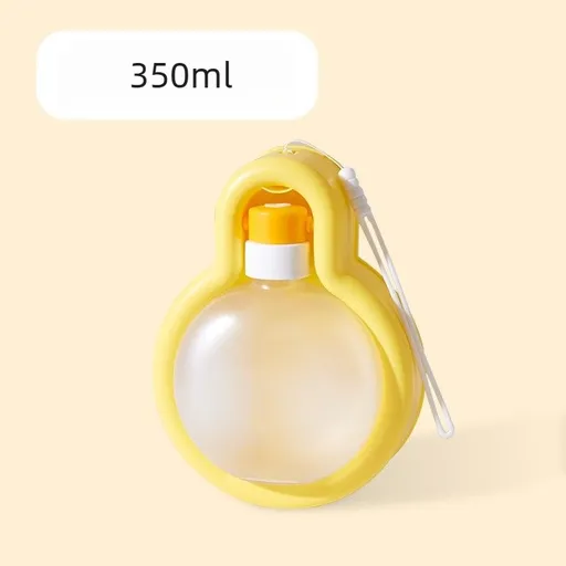 350ml Portable Dog Water Bottle Leak Proof Pet Travel Water Cup Outdoor Walking Drinking Container for Puppy-yellow