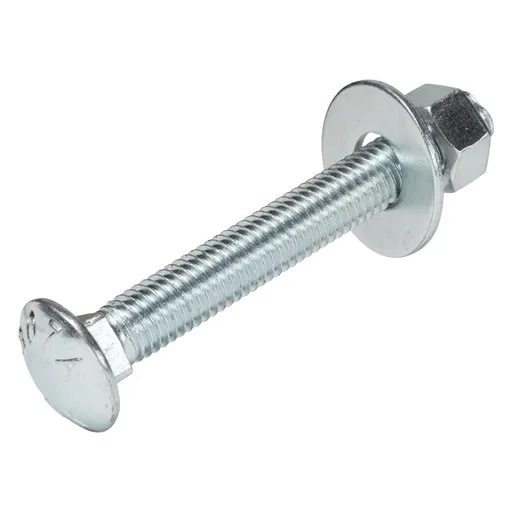 1/2" x 4" (25 Pack) Zinc Carriage Bolt Kit, Grade 307A by Makers Bolt