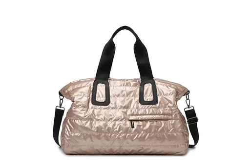 Travel Duffle Bag Sports Gym Bag Stylish Multifunctional Shoulder Bag - Rose Gold