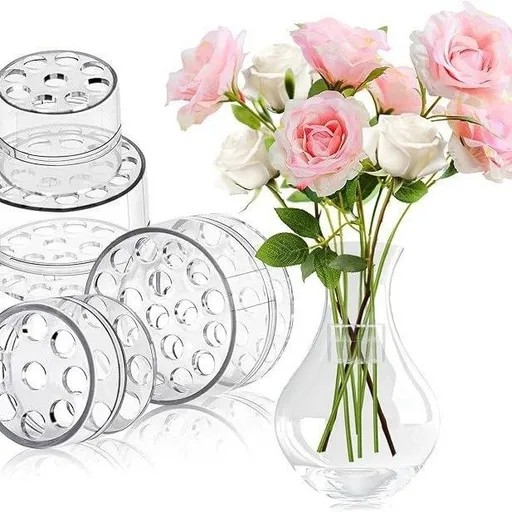2 Pcs Spiral Ikebana Stem Holder, Flower Arrangement Holder Ring Reusable Floral Bouquet Twister Round Flow Arranger Flower Fixed Tool，7*7*5cm ，Transparent