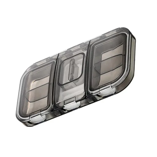 Portable medicine with a blades design Storage case enough capacit ransparent lid design Tight seal that won't let any fall out