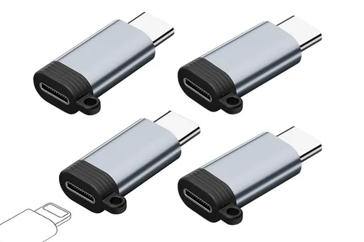 4Pcs Lightning to USB C Adapter Fast Charging and Data Transfer for iPhone 15 16 17