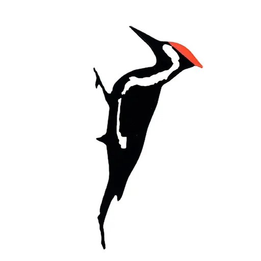 Woodpecker Silhouette Statue for Tree, Metal Bird Yard Art Decor, Bird Stake Ornament for Home, Lawn, Yard, & Farmhouse Black