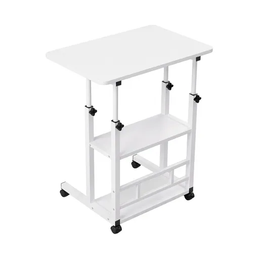 Artiss Laptop Desk Height Adjustable Mobile Workstation Computer Desks 60CM White