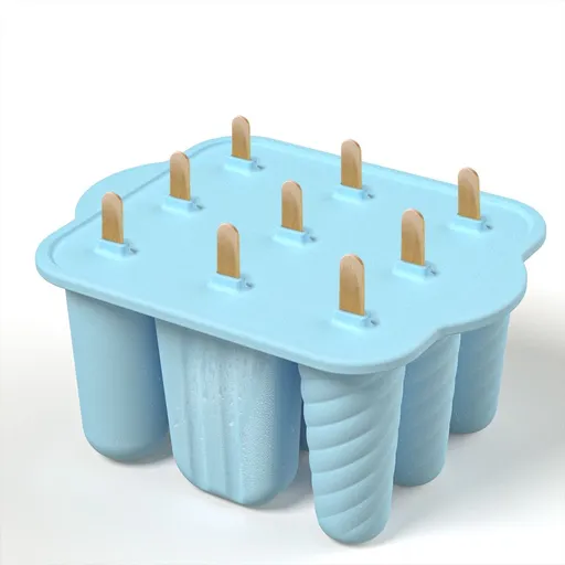 9-Cavity Ice Cream Mold - Silicone Ice Cream Mold - Ice Cream Mold - Reusable Ice Cream Mold - Easy to Disassemble - BPA-Free Ice Cream Maker for Kids - Ice Cream Mold - DIY Ice Cream Mold - Blue