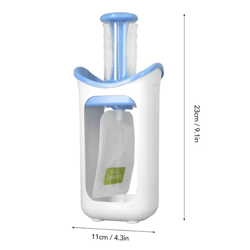 Baby Food Maker with 10PCS Pouch, Squeezes Station Fresh Fruit Juice Puree Squeezer Reusable Storage Bags for Snacks Storage