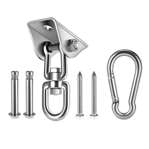 Hammock Hanging Kit, Capacity Heavy Duty 360° Rotate Swing Hooks for Swing, Chair, Yoga, Outdoor Patio Porch Swing Hardware
