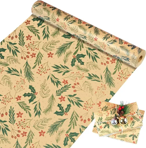 Wrapping paper - Christmas wrapping paper - Christmas gift paper - Wrapping paper with figures - 43 x 300cm - 1 Roll - Christmas paper wrapping paper for Christmas - Christmas paper wrapping paper for children - gift paper - Kraft gift paper - Christ