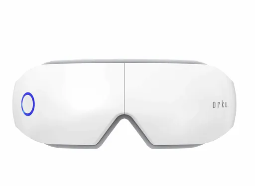 Orku Rechargeable Eye Massager - Heat Compression Vibration Bluetooth White