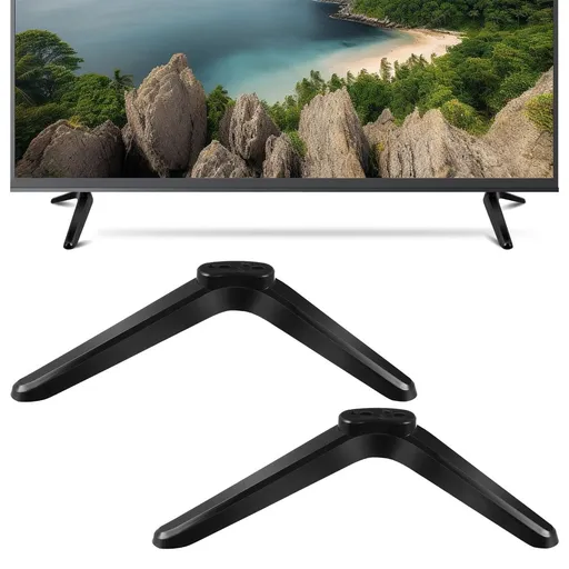 TV Bracket Stand Black Plastic for Decor Stable Support