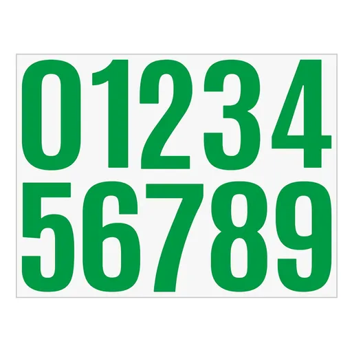 Vinyl Number Stickers, Self Adhesive Weatherproof Digit Decals for Mailbox Car and Home, Green, 4 inches