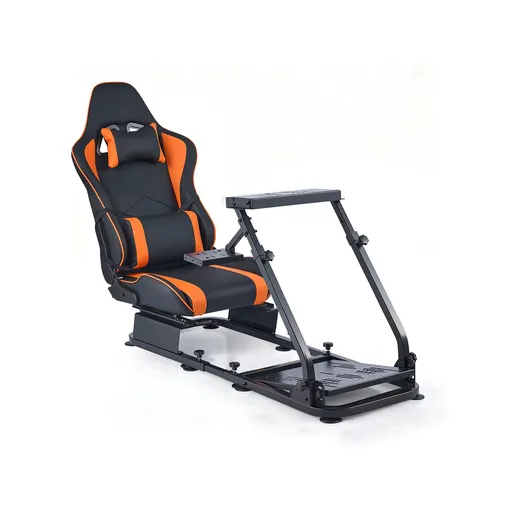 Racing Wheel Stand, Heavy-Duty Simulator Cockpit Steering Stand with Dual-Rail Dual-Arm, Fit Logitech G25,G27,G29,G920,G923, Thrustmaster T300RS,TX F458,T500RS,T3PA-PRO (F1/GT) and CSR Pedals