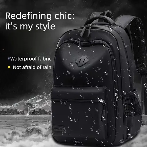 Casual School Backpack with USB Charging Port, Water Resistant Daypack for Uni Students & Daily Commute-small