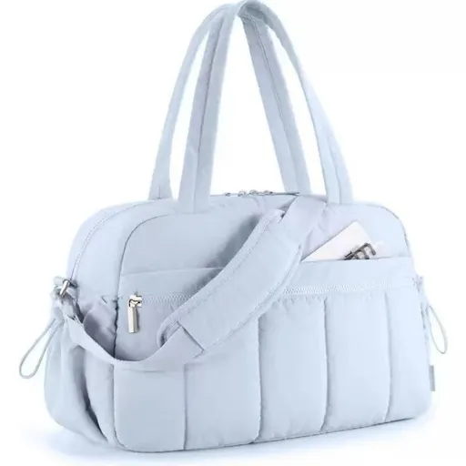 Travel Gym Duffle Bag with Wet Pocket and Luggage Sleeve - Blue
