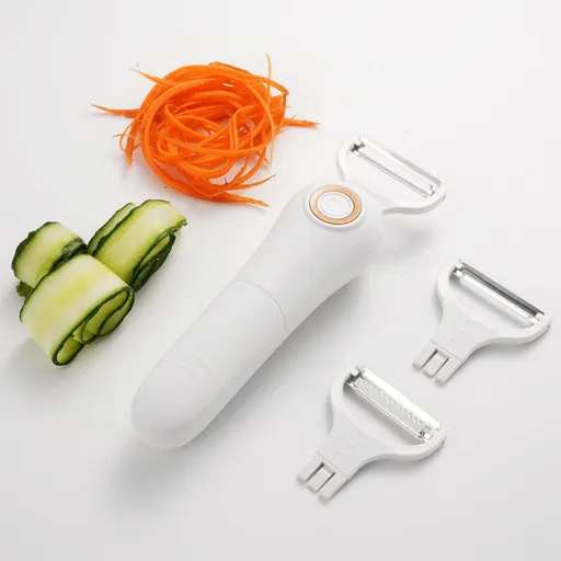 Electric Potato Peeler, Handheld Electric Vegetables and Fruit Peeler 3-in-1 Pro Set, USB Rechargeable Kitchen Gadgets for Apples, Potato, Carrots, Cucumber