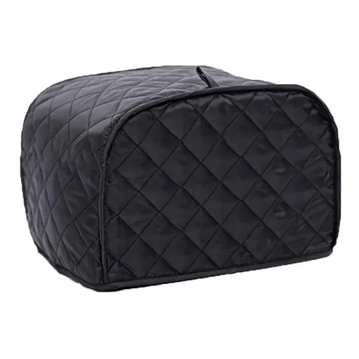 4 Slice Toaster Cover, Kitchen Small Appliance Cover Fingerprint and Greasy Protection,Machine Washable Polyester Toaster (Black)