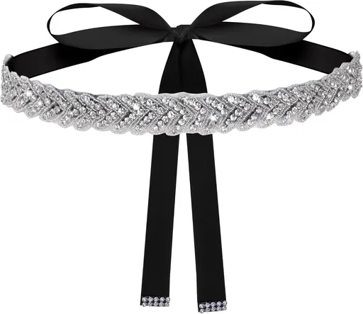 Bridal Rhinestone Wedding Waist Belt for Women Sparkly Belt Wedding Satin Sash for Special Occasion