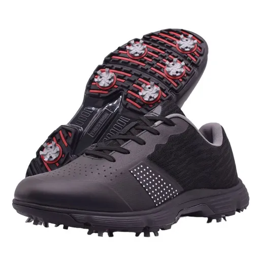 THESTRON Men Golf Shoes Waterproof Casual Black 10