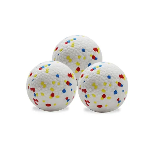 ETPU dog ball, dog outdoor toy, dog training ball, dog chew toy, medium sized dog toy, durable dog ball, fetch toy for dogs, interactive dog toy, high bounce ball, dog exercise toy, Aussie dog toy, tough dog ball - White - Size 3PCS