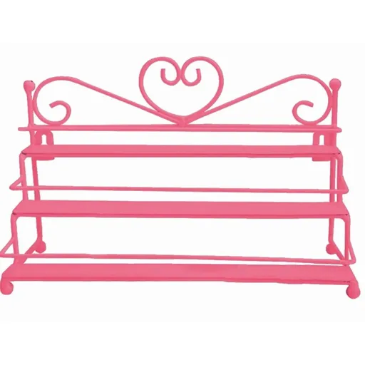 3-Layer Heart-Shaped Nail Polish Shelf, 3 Layer Heart Nail Polish Shelf Cosmetic Display Stand Holder Rack Organizer