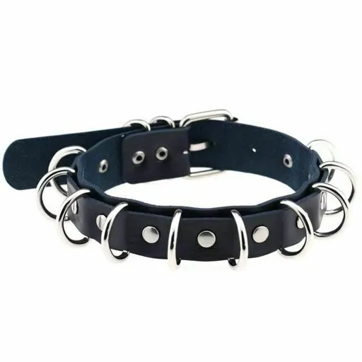 House Of Dasein 15 Colours Sexy Harajuku Necklaces Bdsm Choker Collar - Dark Blue