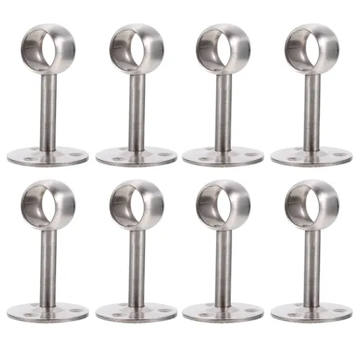 8-Piece Metal Ceiling Mount Brackets for Curtain Rods, Support for Window Treatments and Home Improvement
