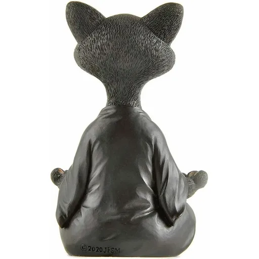 Black Cat Whimsical Buddha Figurine Meditation Yoga Decor - Cat Lover Gifts, Yoga Gifts, Meditation Gifts, Zen Namaste Decor Gifts
