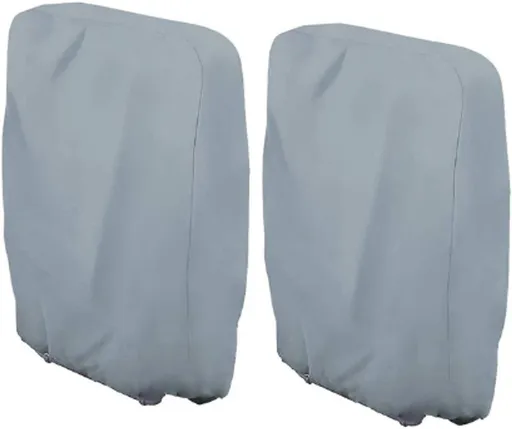 Waterproof Chair Cover - 2 Pieces - Garden Chair Cover - Protective Cover for Garden Furniture - Cover for Folding Chairs - Garden Furniture Cover - Garden Chair Cover - 71x20/34x110cm - For Outdoor Use in the Garden, Balcony or Terrace - Gray - 210D