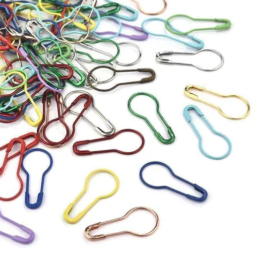 100 Metal Stitch Markers, MultiColor